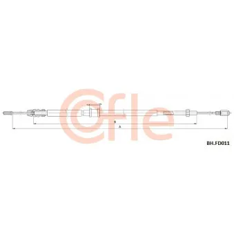 Tirette à câble, frein de stationnement COFLE 92.1.FD011