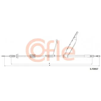 Tirette à câble, frein de stationnement COFLE 92.1.FD017