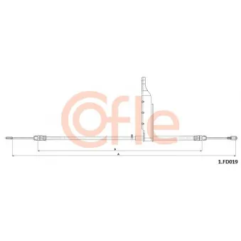 Tirette à câble, frein de stationnement COFLE