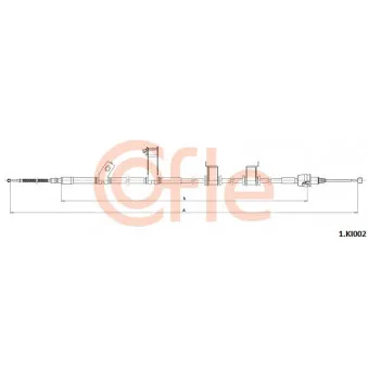 Tirette à câble, frein de stationnement COFLE