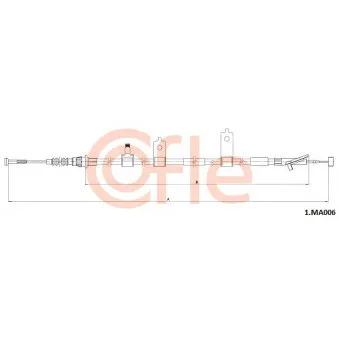 Tirette à câble, frein de stationnement COFLE 92.1.MA006