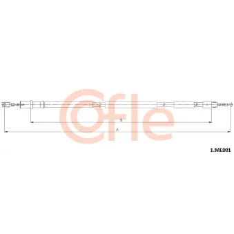 Tirette à câble, frein de stationnement COFLE 92.1.ME001