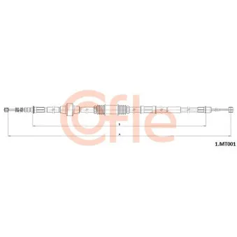 Tirette à câble, frein de stationnement COFLE 92.1.MT001