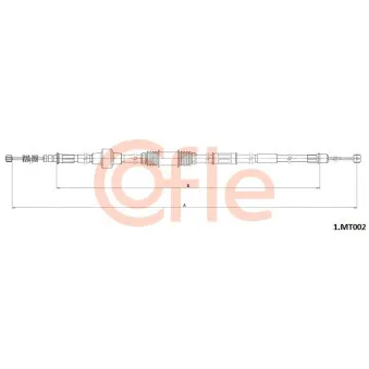 Tirette à câble, frein de stationnement COFLE 92.1.MT002