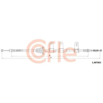 Tirette à câble, frein de stationnement COFLE 92.1.MT003