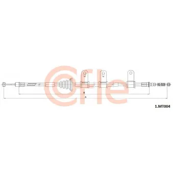 Tirette à câble, frein de stationnement COFLE 92.1.MT004