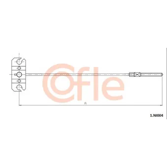 Tirette à câble, frein de stationnement COFLE 92.1.NI004
