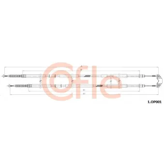 Tirette à câble, frein de stationnement COFLE 92.1.OP001