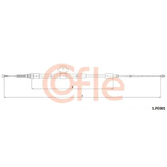 Tirette à câble, frein de stationnement COFLE 92.1.PE001