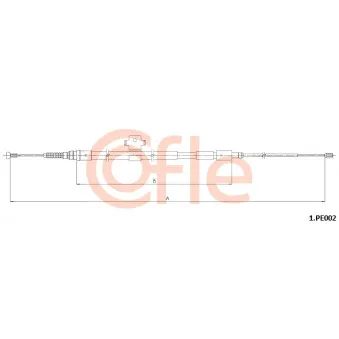 Tirette à câble, frein de stationnement COFLE 92.1.PE002