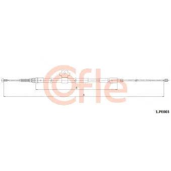 Tirette à câble, frein de stationnement COFLE 92.1.PE003