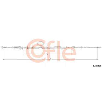 Tirette à câble, frein de stationnement COFLE 92.1.PE004