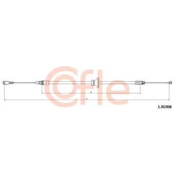 Tirette à câble, frein de stationnement COFLE 92.1.RE008