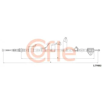Tirette à câble, frein de stationnement COFLE 92.1.TY002