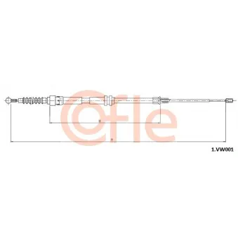 Tirette à câble, frein de stationnement COFLE 92.1.VK001