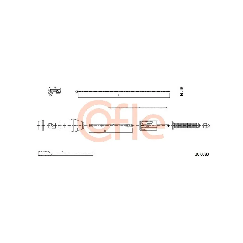 Câble d'accélération COFLE 92.10.0383