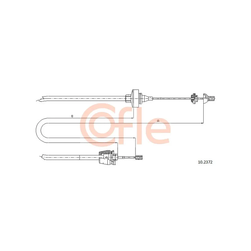 Tirette à câble, commande d'embrayage COFLE 92.10.2372
