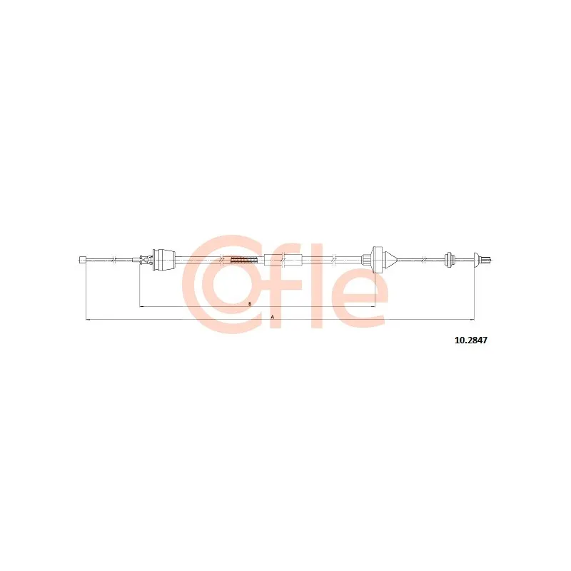 Tirette à câble, commande d'embrayage COFLE 92.10.2847