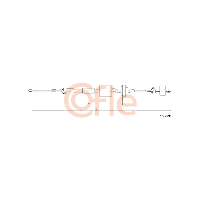 Tirette à câble, commande d'embrayage COFLE 92.10.2891