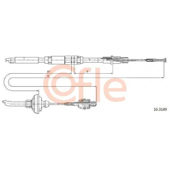 Tirette à câble, commande d'embrayage COFLE 92.10.3149