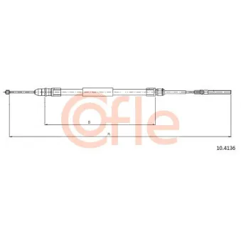 Tirette à câble, frein de stationnement COFLE