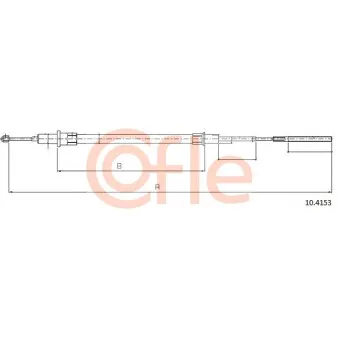 Tirette à câble, frein de stationnement COFLE 92.10.4153