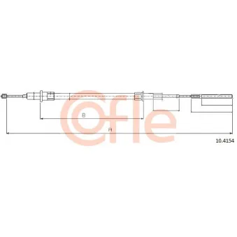 Tirette à câble, frein de stationnement COFLE 92.10.4154