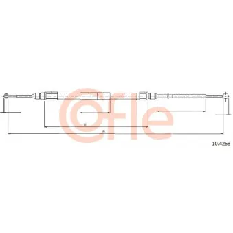 Tirette à câble, frein de stationnement COFLE 92.10.4268