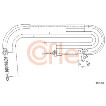 Tirette à câble, frein de stationnement COFLE 92.10.4306
