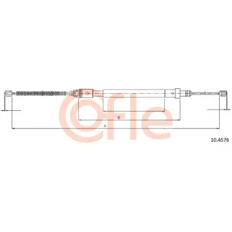 Tirette à câble, frein de stationnement COFLE 92.10.4576