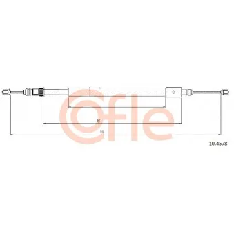 Tirette à câble, frein de stationnement COFLE 92.10.4578