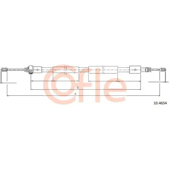 Tirette à câble, frein de stationnement COFLE 92.10.4654
