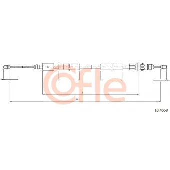 Tirette à câble, frein de stationnement COFLE 92.10.4658