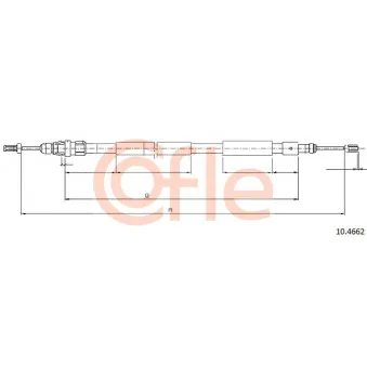Tirette à câble, frein de stationnement COFLE