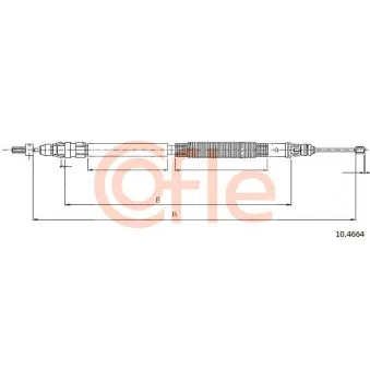 Tirette à câble, frein de stationnement COFLE