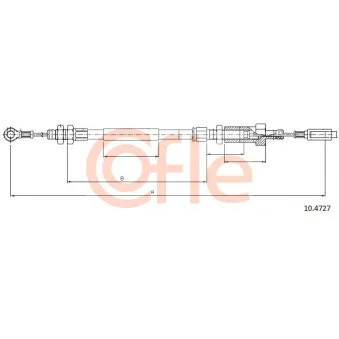 Tirette à câble, frein de stationnement COFLE 92.10.4727