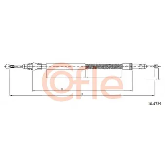 Tirette à câble, frein de stationnement COFLE