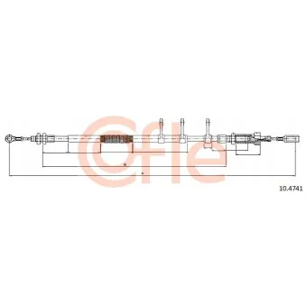 Tirette à câble, frein de stationnement COFLE 92.10.4741