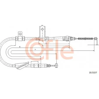 Tirette à câble, frein de stationnement COFLE