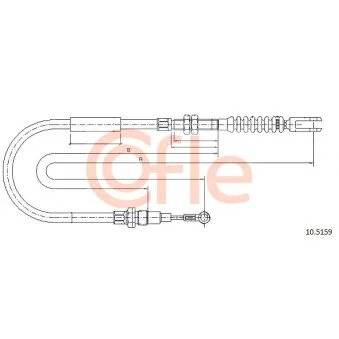 Tirette à câble, frein de stationnement COFLE 92.10.5159