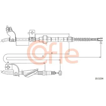 Tirette à câble, frein de stationnement COFLE 92.10.5234