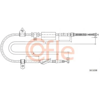 Tirette à câble, frein de stationnement COFLE 92.10.5238