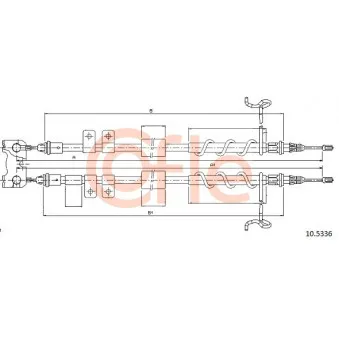 Tirette à câble, frein de stationnement COFLE 92.10.5336
