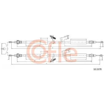 Tirette à câble, frein de stationnement COFLE 92.10.5370