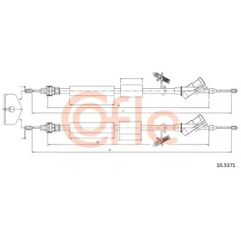 Tirette à câble, frein de stationnement COFLE 92.10.5371
