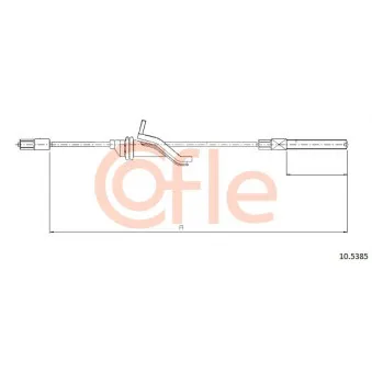 Tirette à câble, frein de stationnement COFLE 92.10.5385