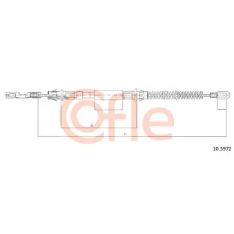 Tirette à câble, frein de stationnement COFLE 92.10.5972