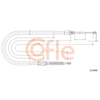 Tirette à câble, frein de stationnement COFLE 92.10.6046