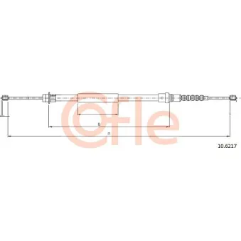 Tirette à câble, frein de stationnement COFLE 92.10.6217