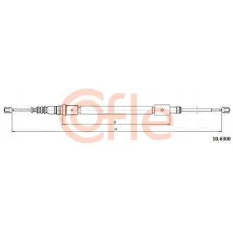 Tirette à câble, frein de stationnement COFLE 92.10.6300
